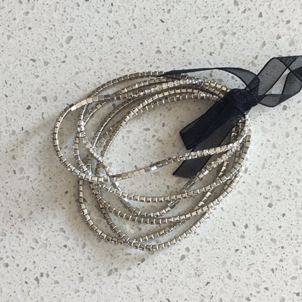 6 row crystal stretch bracelets